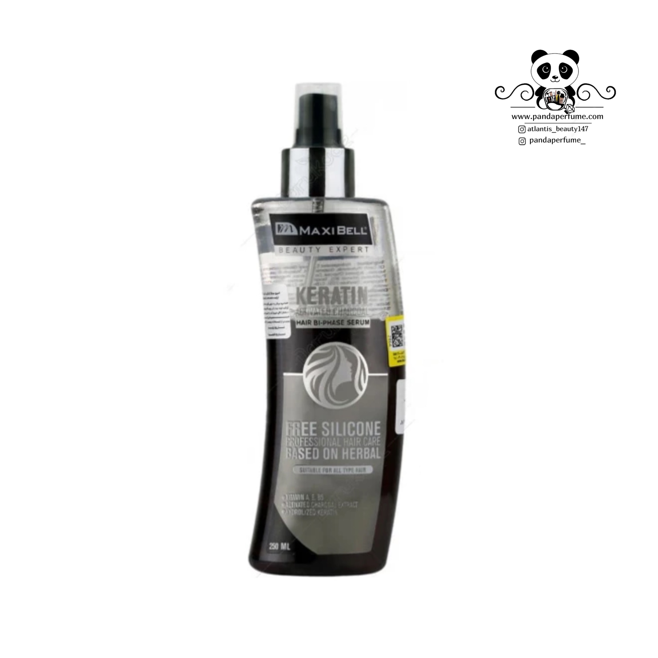 اسپری دو فاز مو مکسی بل مدل کراتین و ذغال فعال Maxi Bell 