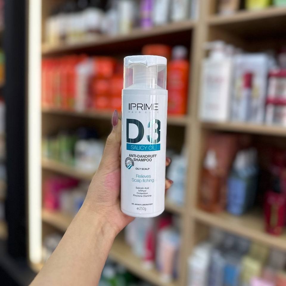 شامپو D3 ضدشوره پوست سرچرب پرایم  Prime Anti-Dandruff Shampoo (Salicy Oil) 250 ML