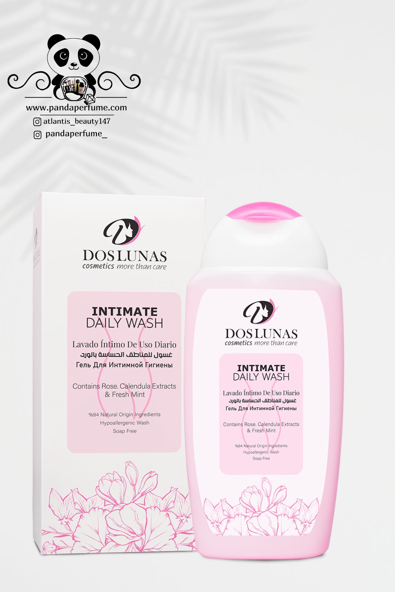 ژل شستشو بهداشتی بانوان رایحه گل رز DOS LUNAS