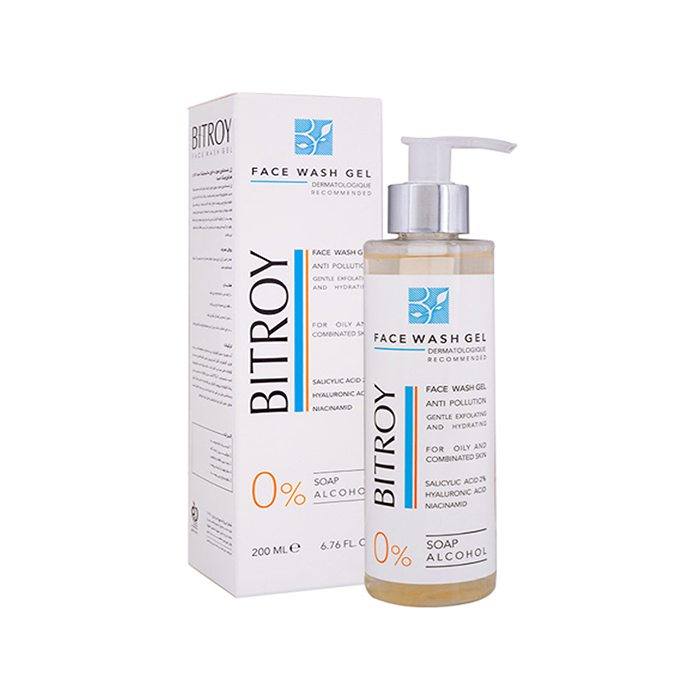 ژل شستشوی سالیسیلیک اسید 2% و هیالورونیک اسید بیتروی|BITROY