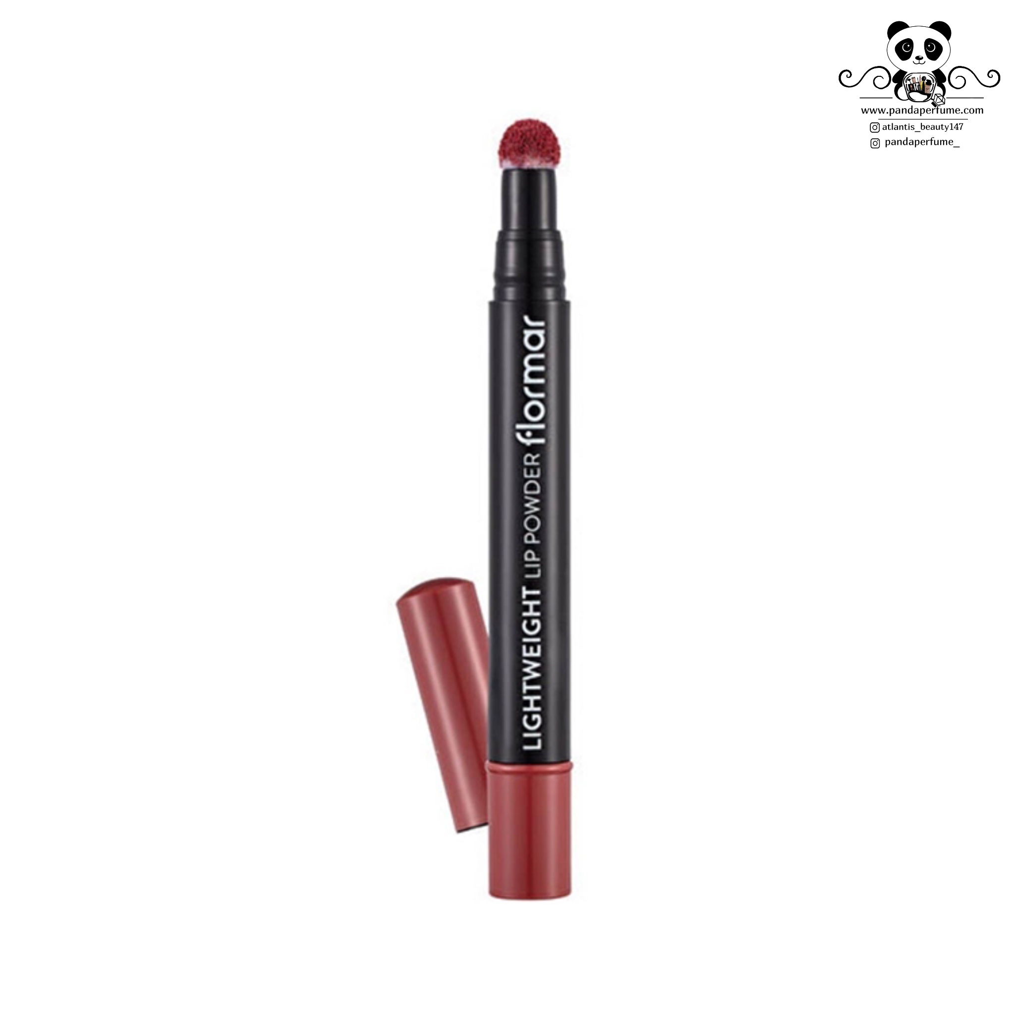 رژ لب پودری پد دار لایت ویت فلورمار Moisturizing Lip Powder Flormar