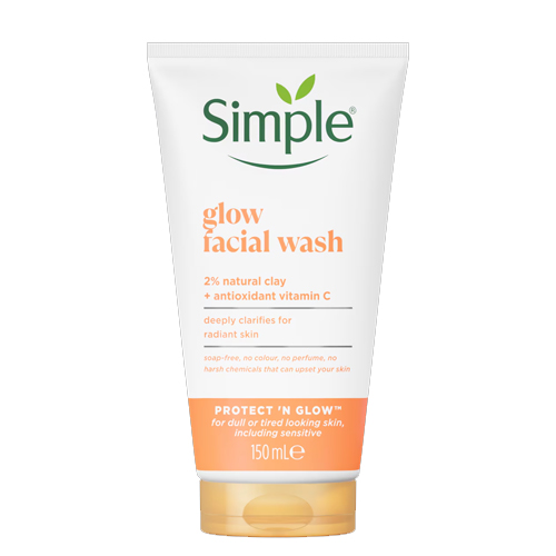 شوینده صورت روشن کننده Simple Protect N Glow Vitamin C Glow Facial Wash, 150ml