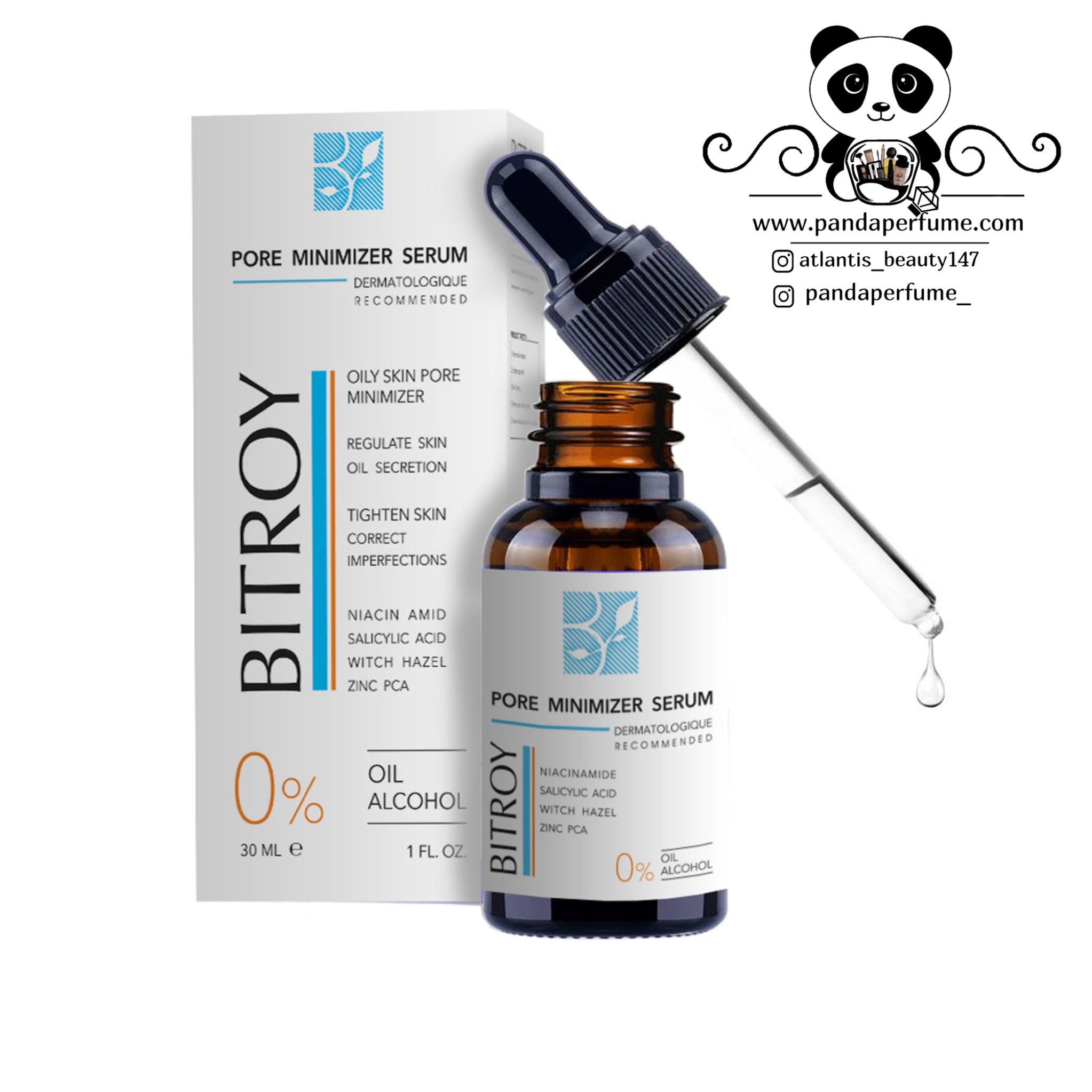 سرم جمع کننده منافذ مناسب پوست چرب بیتروی حجم 30 میلی لیتر |  Bitroy Pore Minimizer Serum For Oily Skin 30ml
