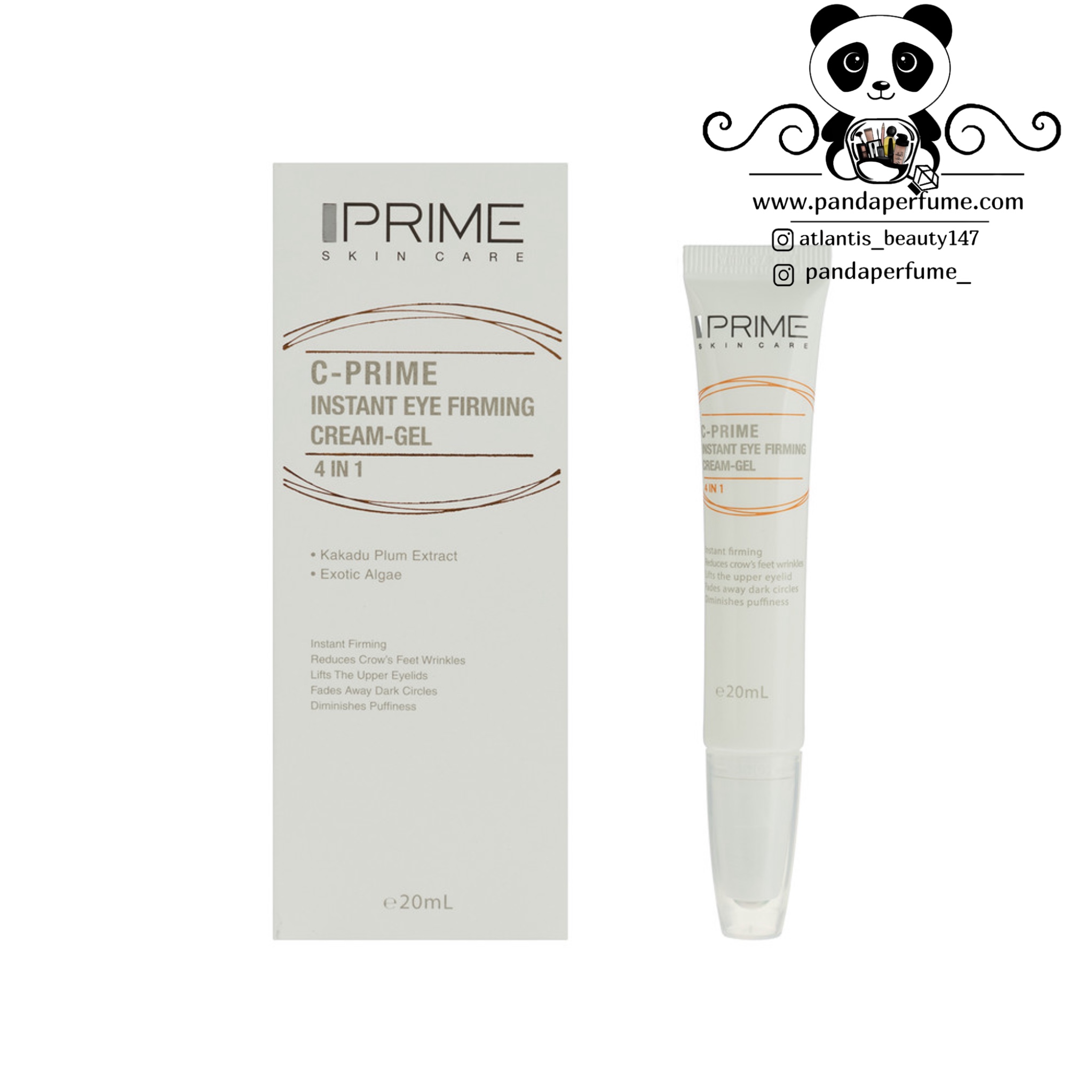 ژل کرم دور چشم پرایم مدل 4in1 حجم 20 میلی لیتر |  Prime Instant Eye Firming Cream Gel 4 In 1